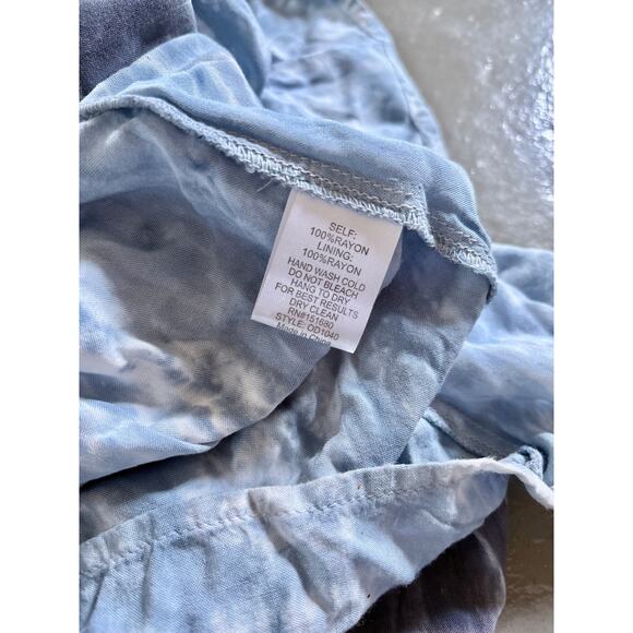 Storia Blue Ombré Crinkle Maxi Dress Medium Festival Beach Mermaid Vibes - Picture 5 of 7